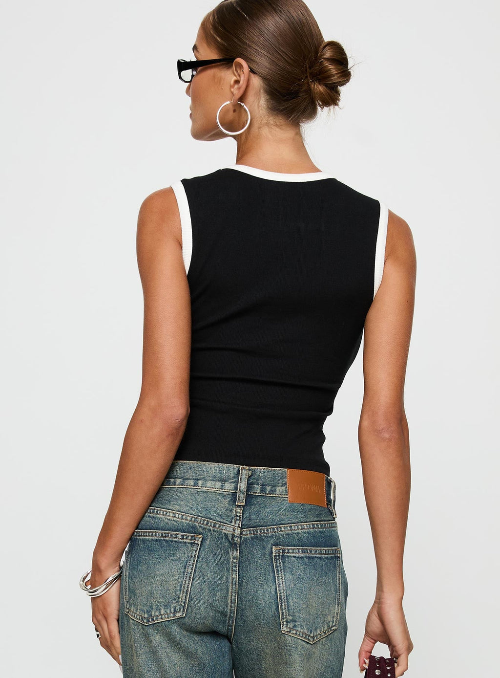 Women's Start Me Up Top Black / White
