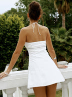 Women's Just Promise Diamante Detail Mini Dress White — Dress