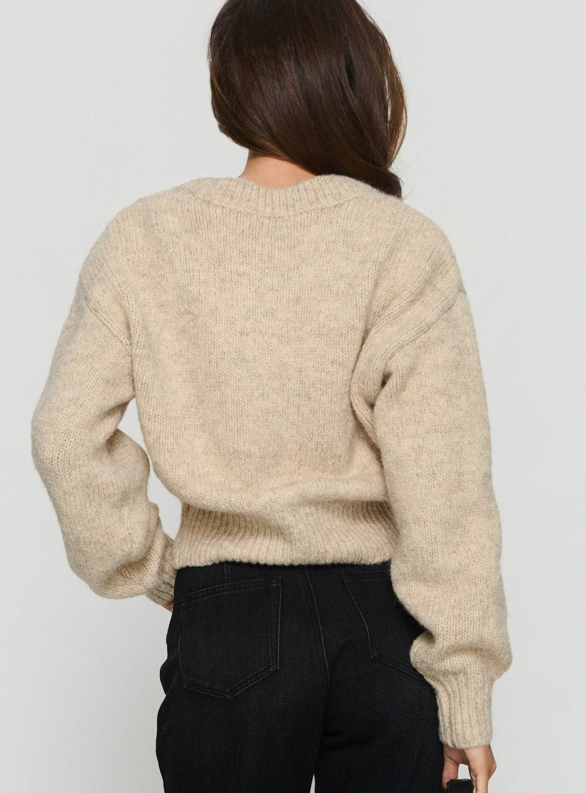 Women's Trevonn Button Up Knit Cardigan Beige — Sweater
