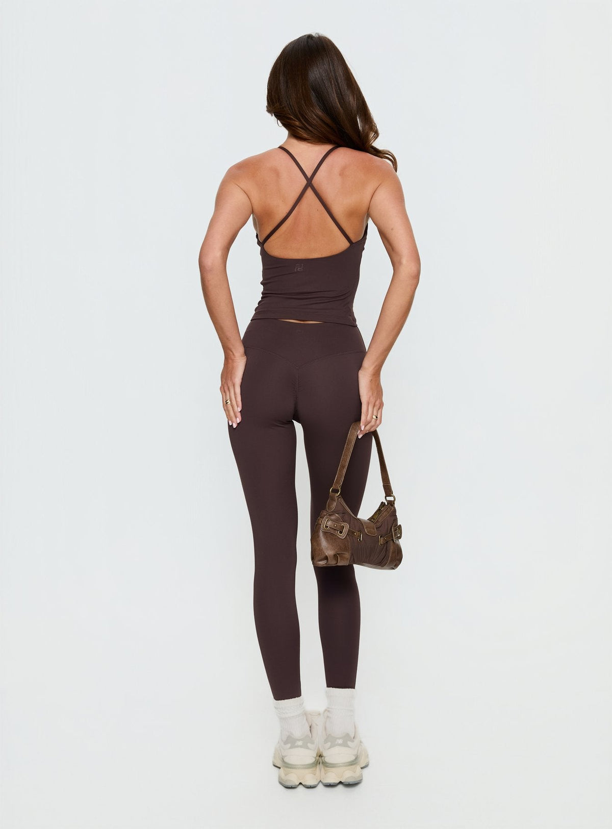 Women's Stride Active Invisible Scrunch Leggings Brown — Activewear