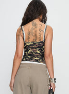 Women's No Rules Layered Cami Top Camouflage