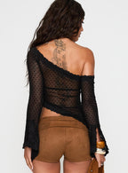Women's Empty Space Top Black Polka