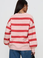 Women's Ryanna Sweater Pink / Red Stripe