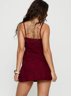 Women's Tanisha Drop Neckline Mini Dress Red — Dress