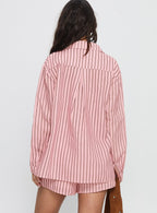 Women's Chloe Set Pink / Brown Stripe