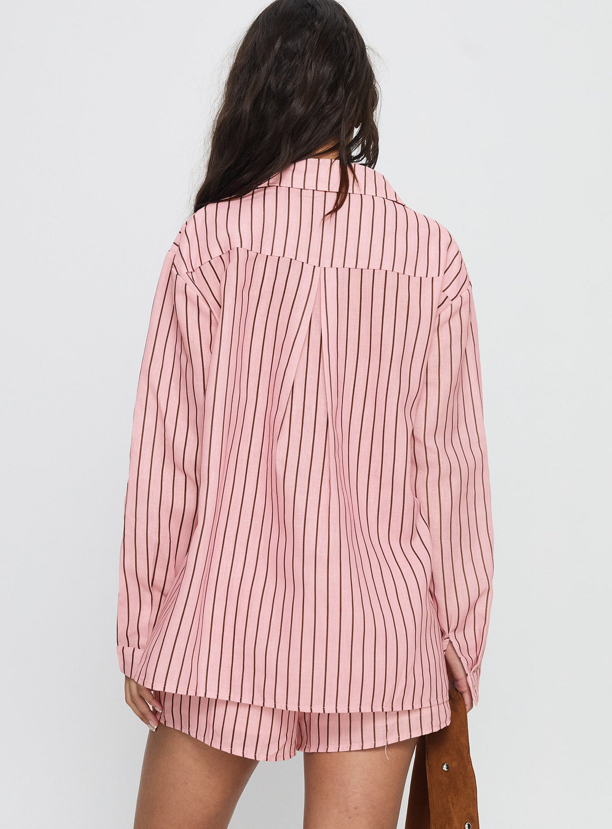 Women's Chloe Set Pink / Brown Stripe