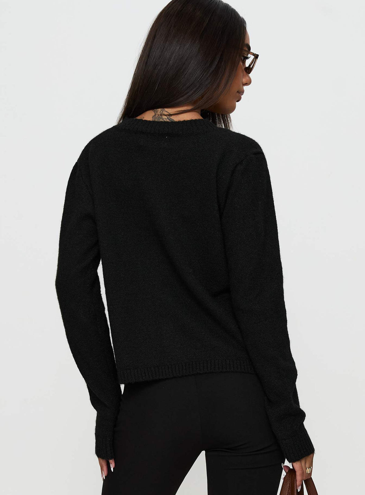 Women's Denmark Cardigan Black — Sweater