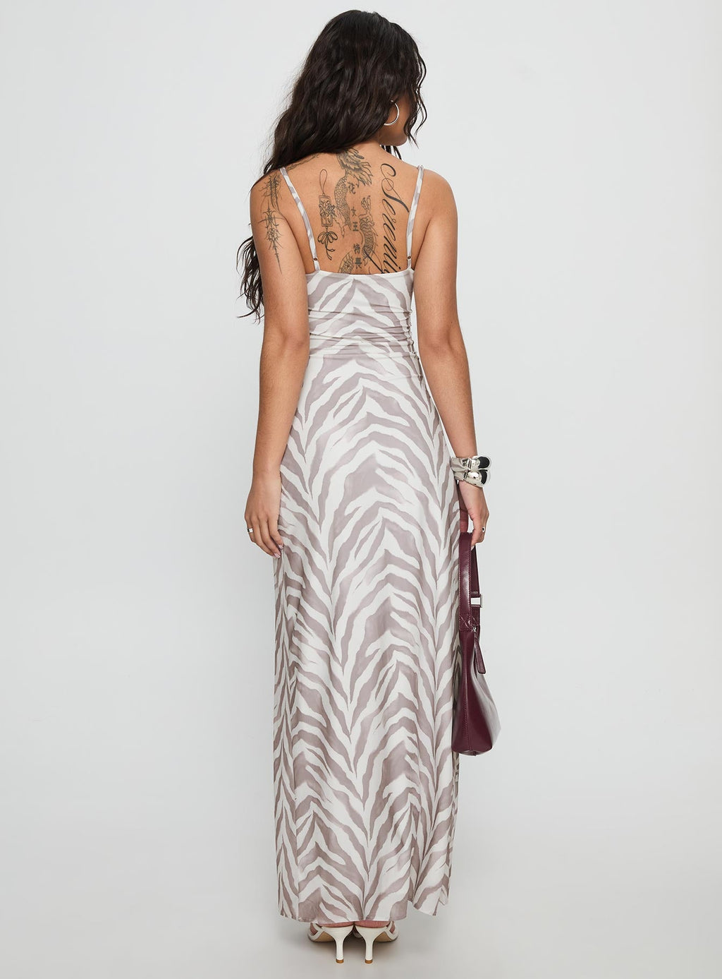 Women's Kierra Mesh Maxi Dress Zebra — Dress