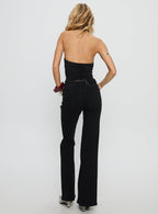 Women's Magic Mirror Mid Rise Bootleg Jeans Washed Black