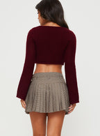 Women's Tarnya Plaid Mini Skirt Brown