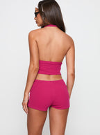 Women's Gracious Low Rise Mini Short Pink