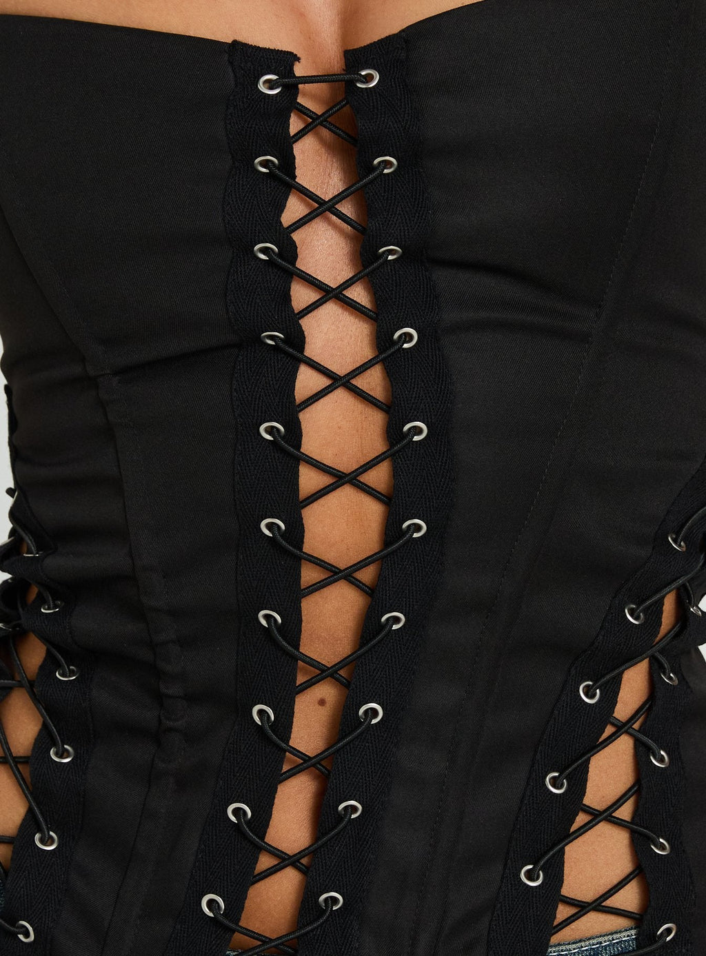 Women's Eden Lace Up Corset Black