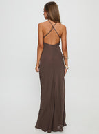 Women's Dannelle Sequin Maxi Dress Brown — Dress