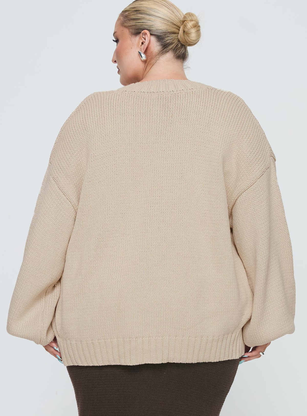 Women's Edern Cardigan Cream Curve — Sweater
