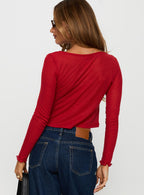 Women's November Long Sleeve Top Red