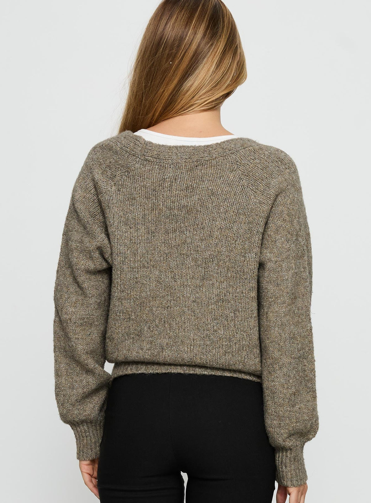 Women's Daelan Wrap Knit Cardigan Brown — Sweater
