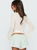 Women's Tuppence Textured Long Sleeve Top Cream