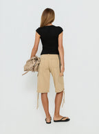 Women's Apres Tie Waist Jorts Stone — Shorts