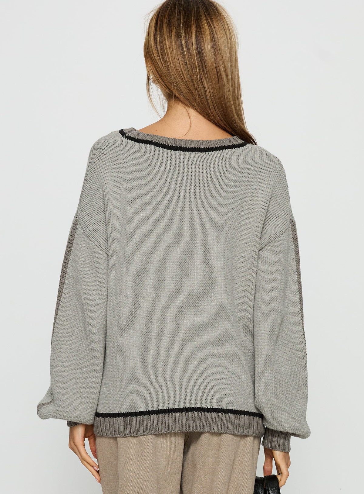 Women's Star Track Graphic Jumper Grey — Sweater