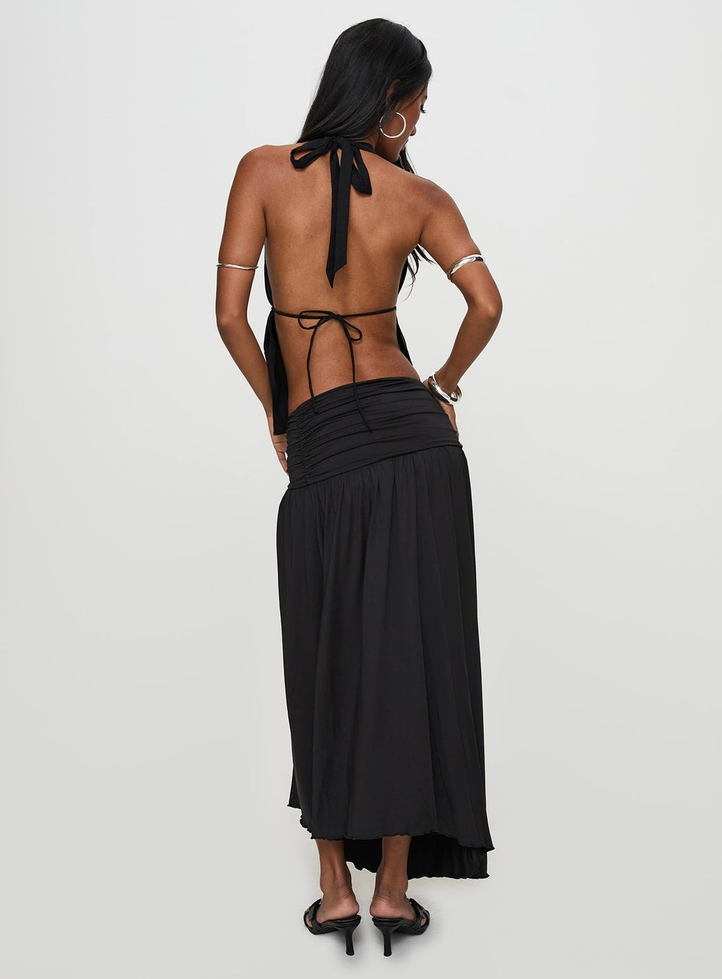 Women's Gezabele Asymmetrical Maxi Skirt Black