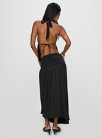 Women's Gezabele Asymmetrical Maxi Skirt Black