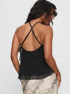Women's Rafaella Halter Top Black