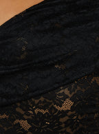 Women's Riinah Draped Lace Off Shoulder Top Black