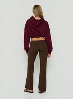 Women's Daily Define Foldover Waist Pants Brown