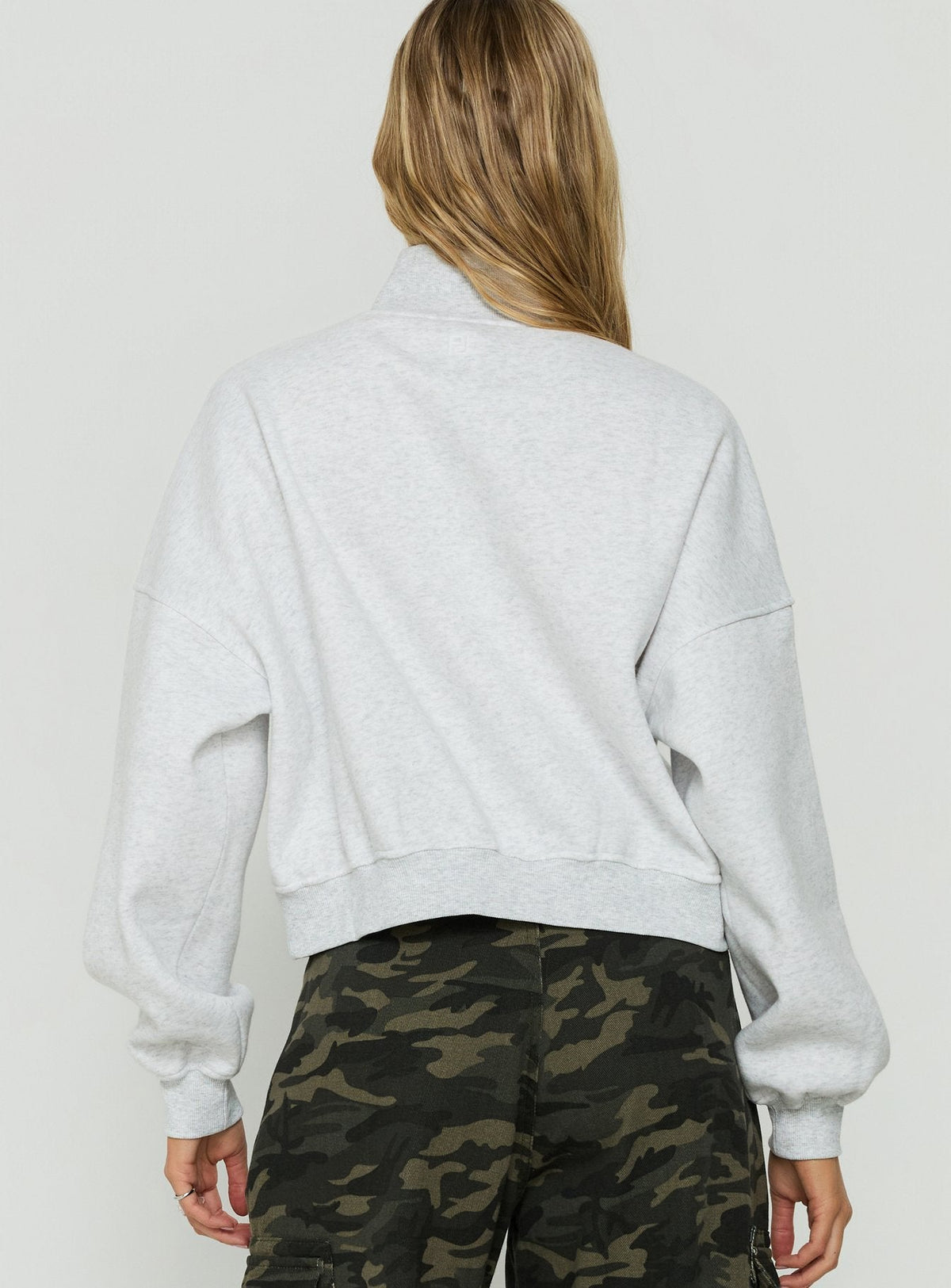 Women's Anyya Funnel Neck Crew Jumper Grey Marle — Sweater