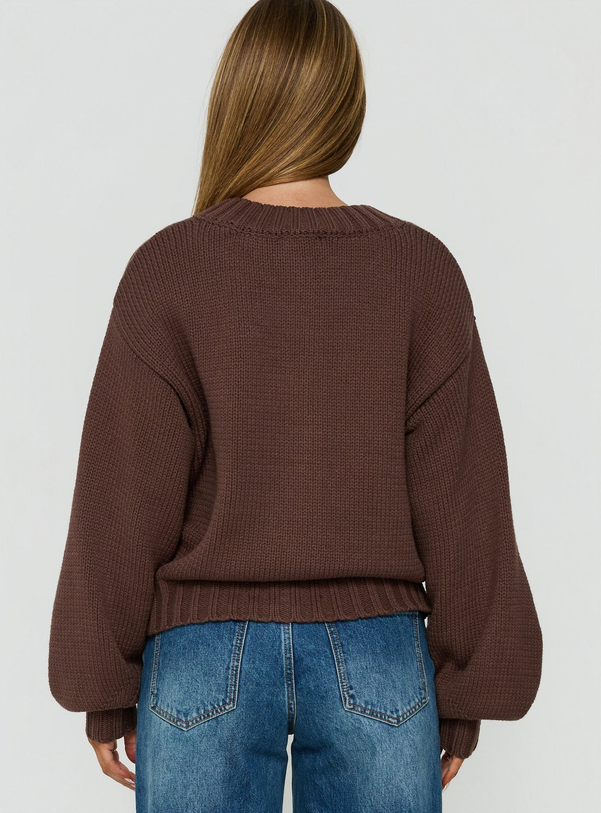 Women's Edern Cardigan Chocolate — Sweater