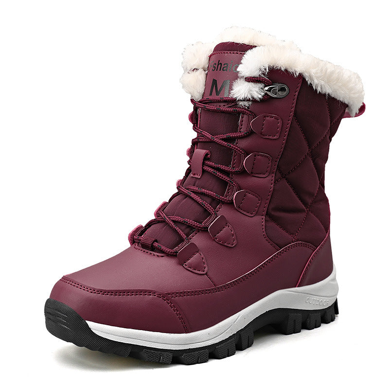 Women's Fleece-Lined Lace-Up Winter Boots