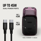 Women's Wall Charger Set - 45W - Atomic Purple