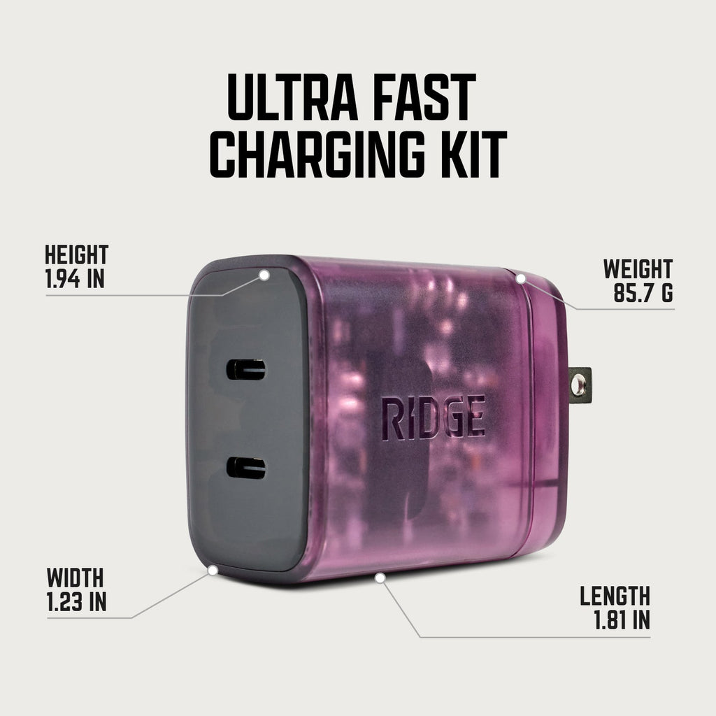 Women's Wall Charger Set - 45W - Atomic Purple