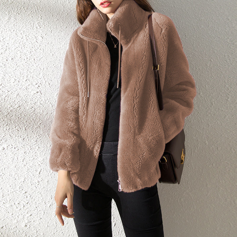 Women's Stand-Collar Fleece Jacket