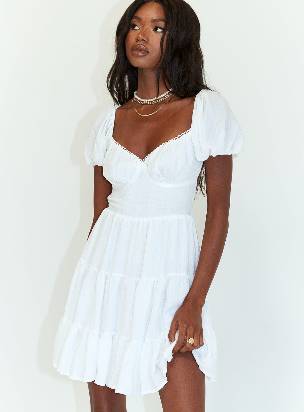 Women's Danny Mini Dress White — Dress