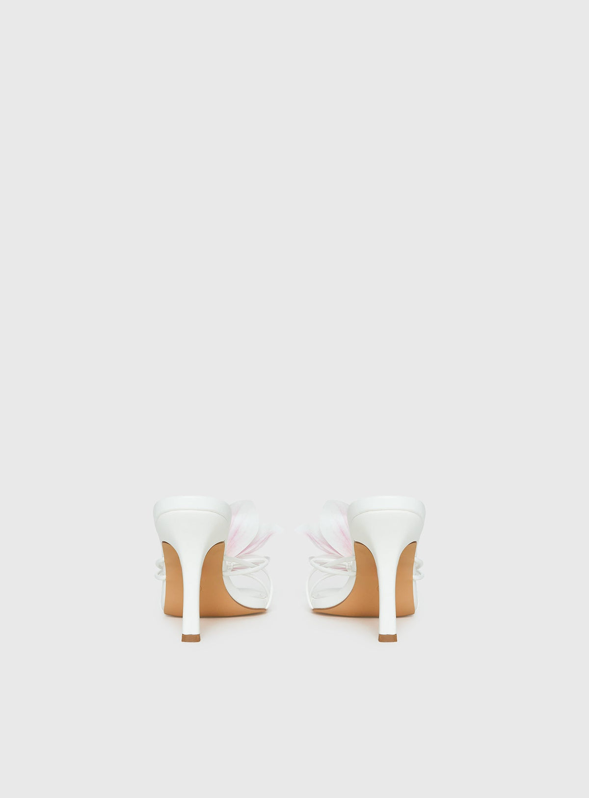 Women's Exotic Etty Floral Detail Heels White