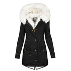 Women's Fleece-Lined Hooded Coat
