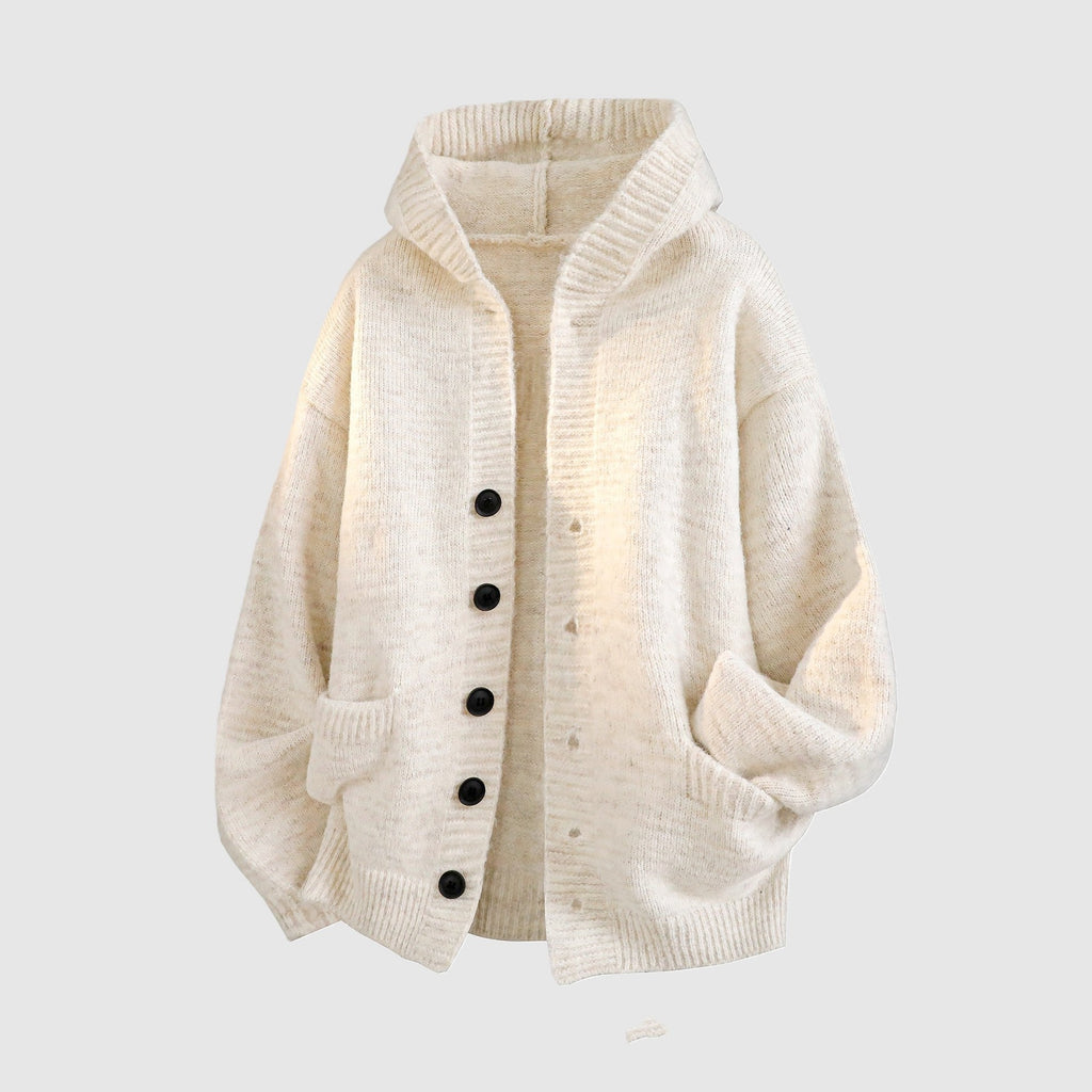Men's Hooded Knit Cardigan