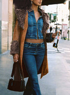 Women's After Party Shearling Jacket Brown