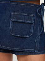 Women's Countryside Skort Blue Denim — Skirt