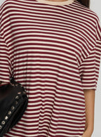 Women's Kieryn Oversized Top Red Stripe