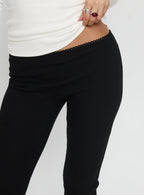 Women's Baseline Rib Capri Pants Black