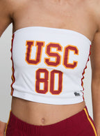 Women's USC Jersey Tube Top White