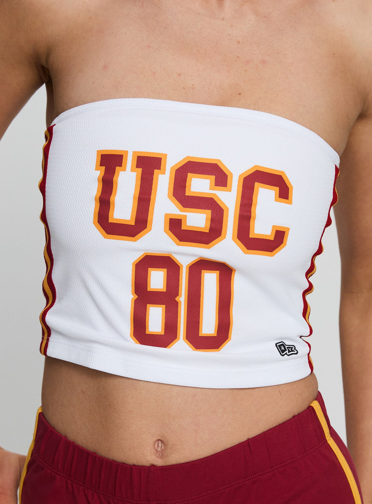 Women's USC Jersey Tube Top White