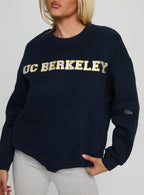 Women's UC Berkeley Offside Crewneck Sweatshirt Navy — Sweater