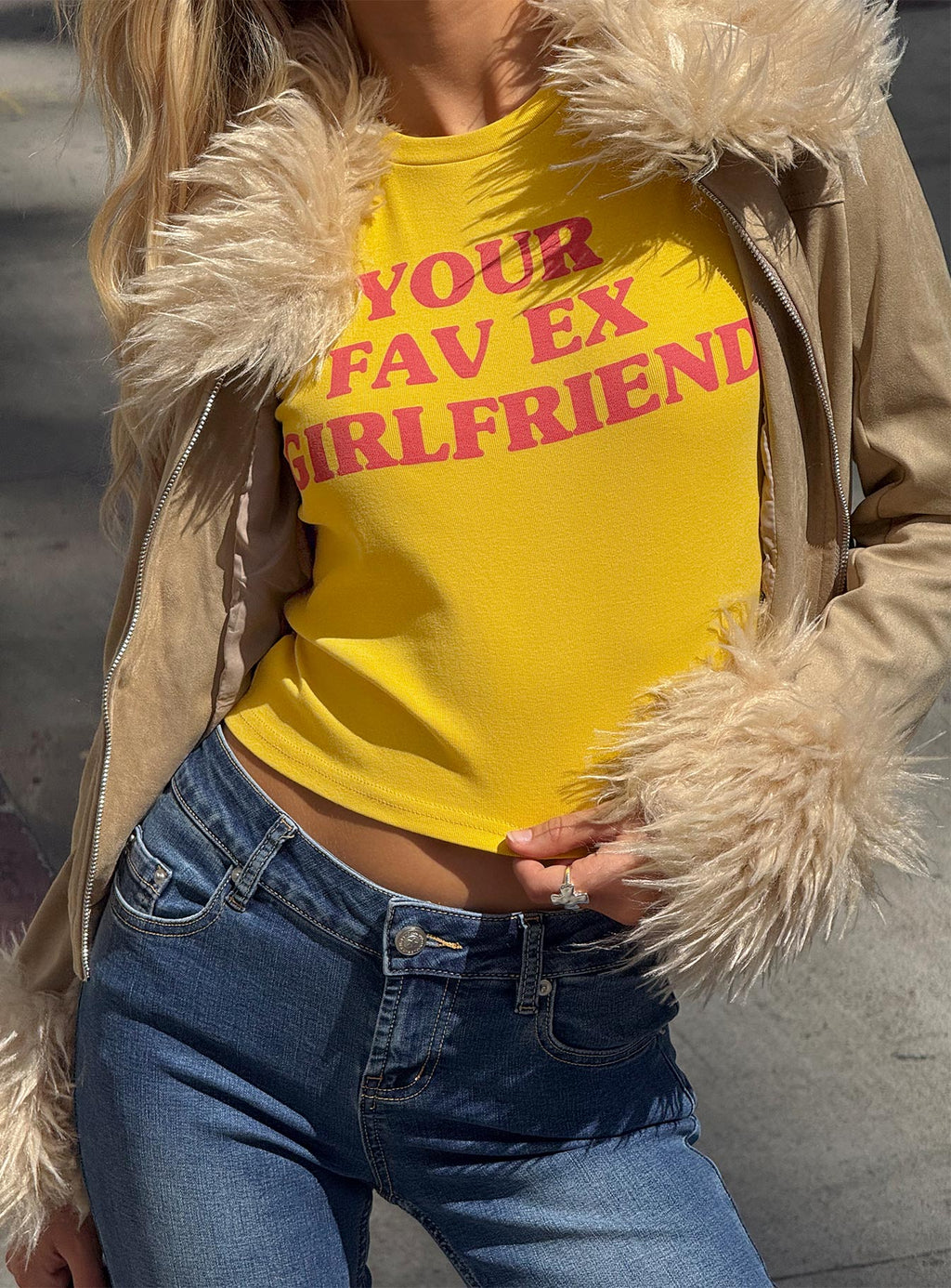 Women's Your Favourite Ex Graphic Top Yellow