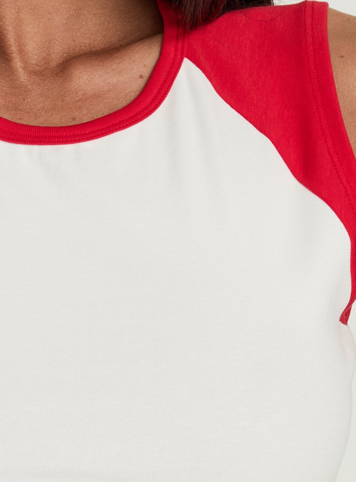 Women's Meaddow Raglan Tank Top White / Red