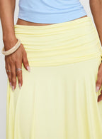 Women's Symphonia Asymmetrical Midi Skirt Butter Yellow