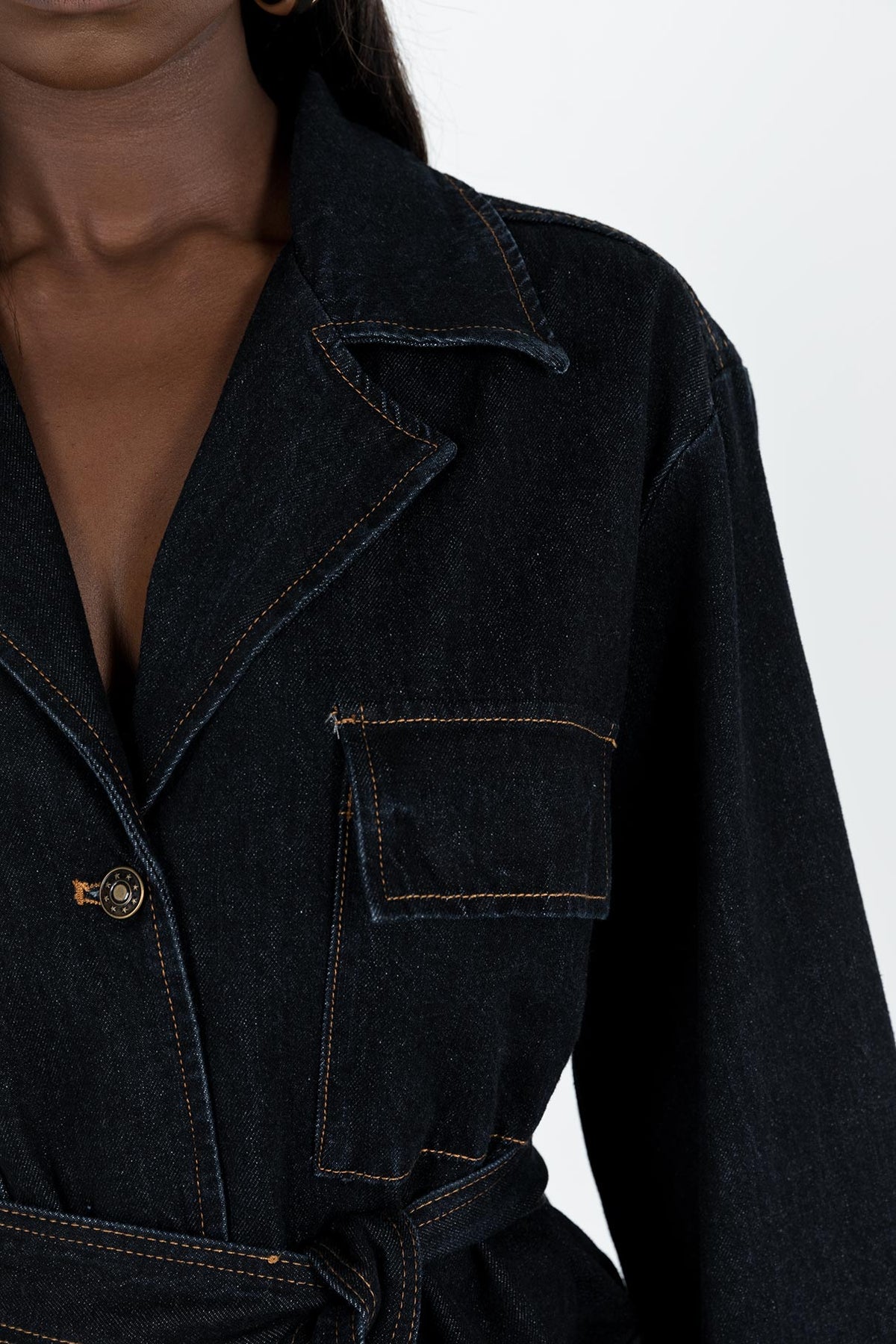 Women's Giselle Mini Dress Dark Denim — Dress