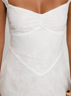 Women's Past And Present Burnout Tie Back Mini Dress White — Dress